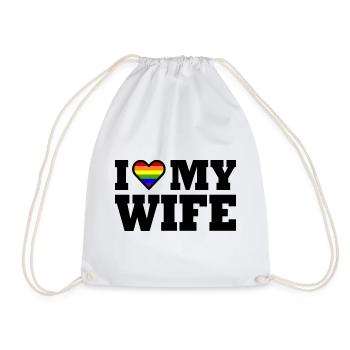 I love my wife - Sac de sport léger - blanc - Devant