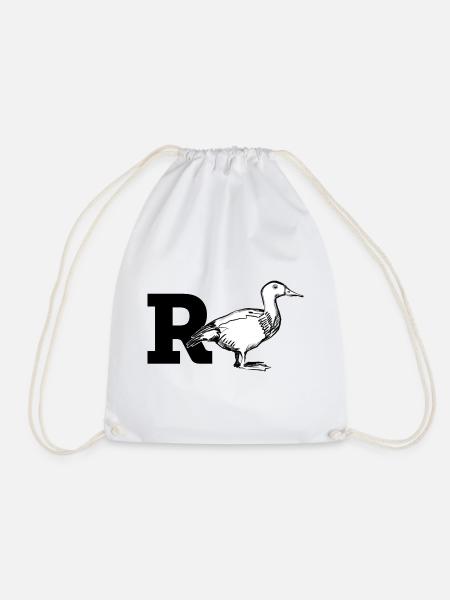 Rente-Ente / R-Ente - Turnbeutel - Weiß