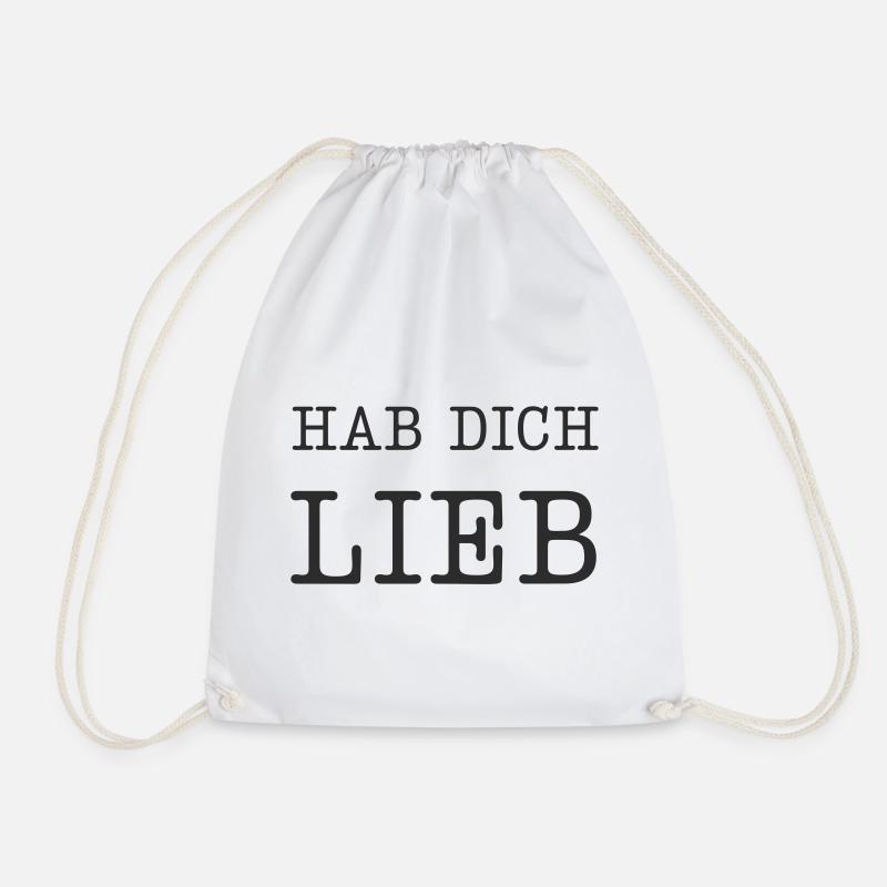 Hab dich lieb - Turnbeutel - Weiß