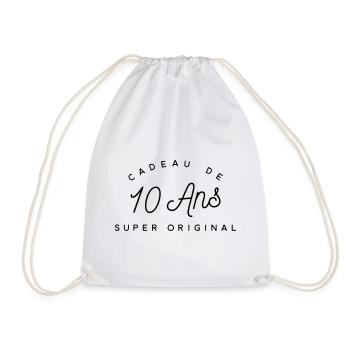 Cadeau 10 ans  - Sac de sport léger - blanc - Devant