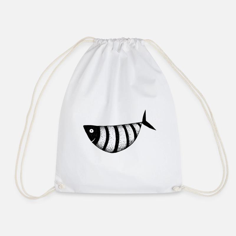 Fisch lustig - Turnbeutel - Weiß
