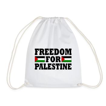 Freedom for palestine - Drawstring Bag - white - Front