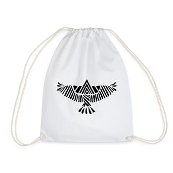 Eagle - Drawstring Bag - white - Front