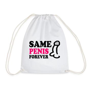 Same penis forever - Turnbeutel - Weiß - Vorne