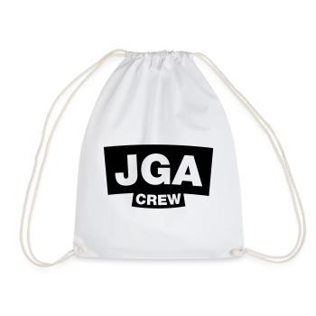 Bachelor Party Crew - Emblem - Drawstring Bag - white - Front