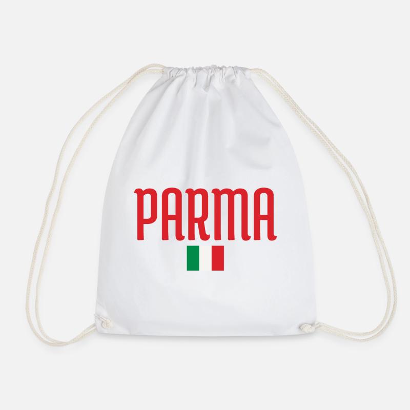 Parma Italy Flag Design - Drawstring Bag - white