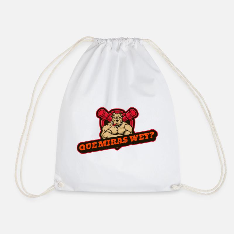 QUE_MIRAS_WEY - Drawstring Bag - white