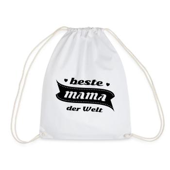 The best mom in the world - Drawstring Bag - white - Front