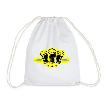 Beer Glass Symbol Beer Malt Beer - Drawstring Bag - white - Front