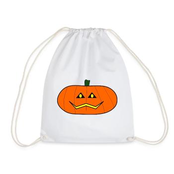 HALLOWEEN. PUMPKIN. HALLOWEEN PUMPKIN - Drawstring Bag - white - Front
