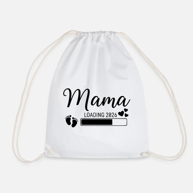 Mama Loading 2026 - Turnbeutel - Weiß
