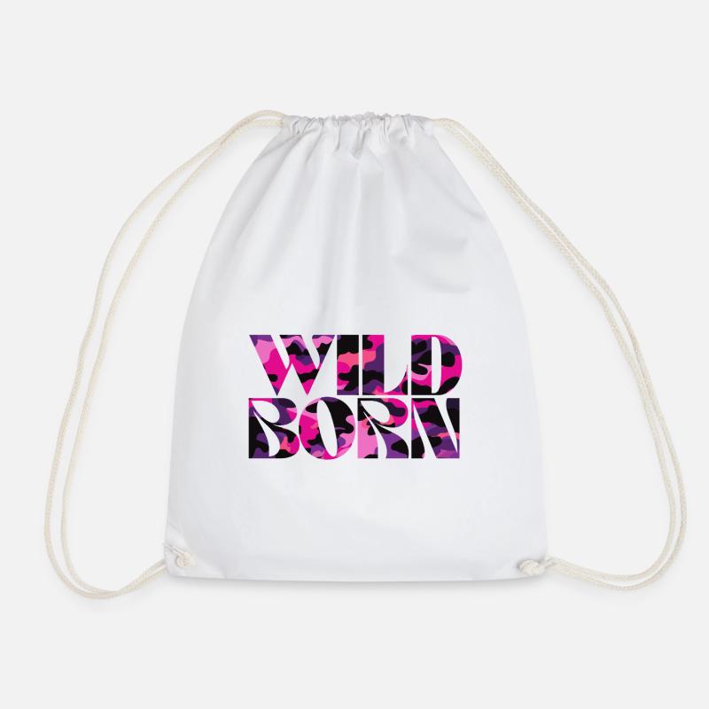 Camouflage Pink World Message Design - Turnbeutel - Weiß