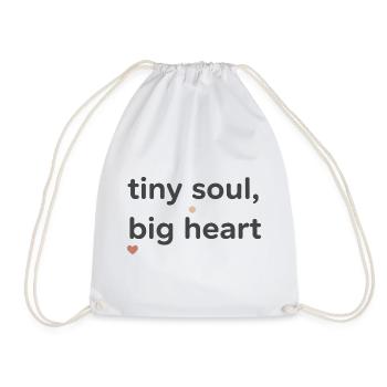 Typographie de Tiny Soul Big Heart - Sac de sport léger - blanc - Devant