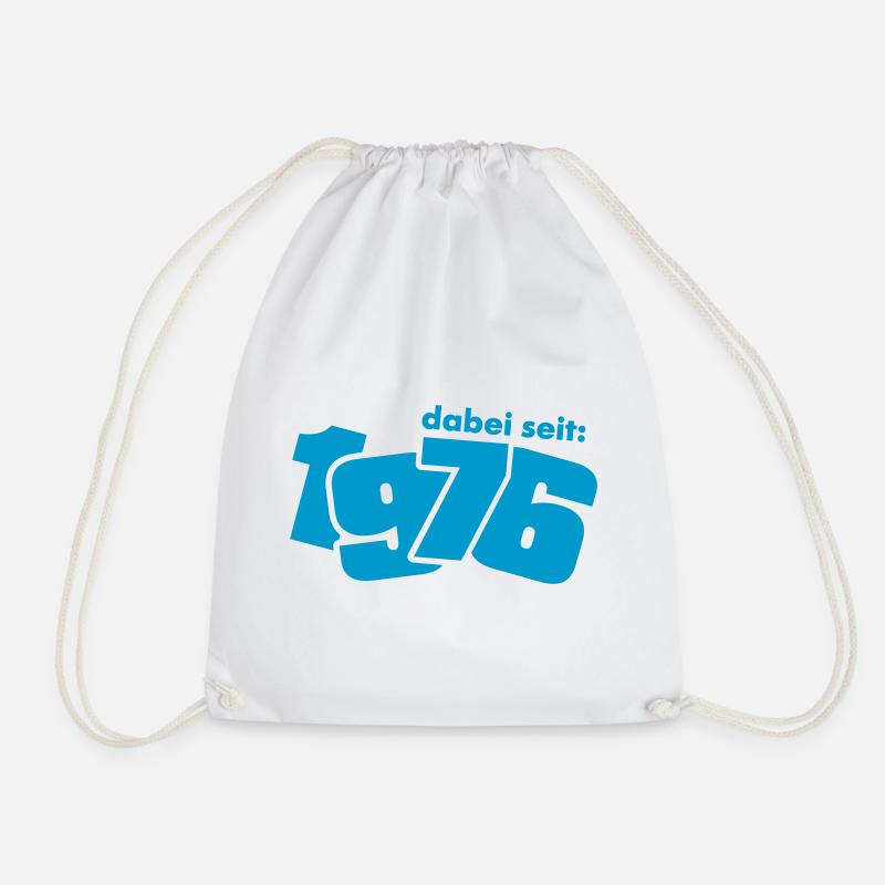 Born in 1976 - Drawstring Bag - white