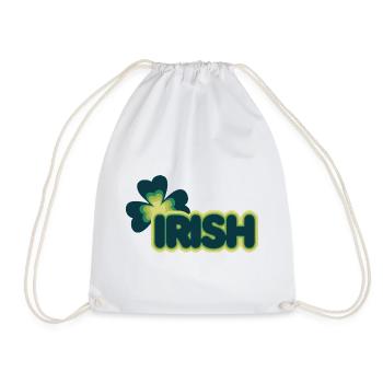 Retro Shamrock Glow - Drawstring Bag - white - Front