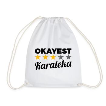 Funny Karateka - Drawstring Bag - white - Front
