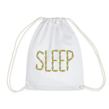 Carrot sleep - Drawstring Bag - white - Front