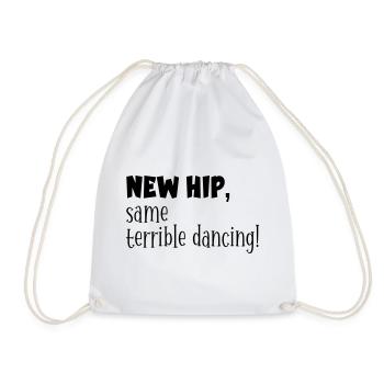 Hips - Funny Dancing - Drawstring Bag - white - Front