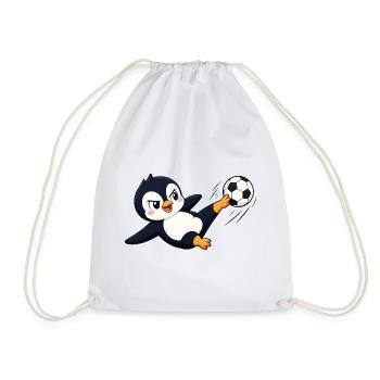 Dessins dessinés dessinés de dessins dessinés du joueur de football Pingouin mignon - Sac de sport léger - blanc - Devant