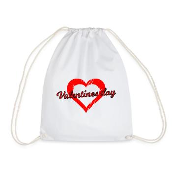 Valentinstag Herzschrift Design - Turnbeutel - Weiß - Vorne