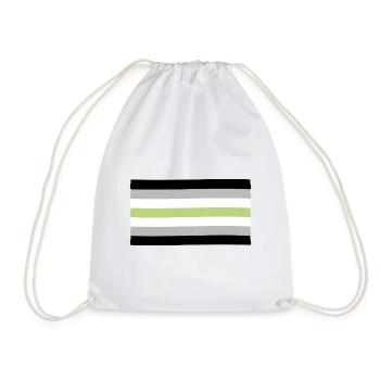 Drapeau de la fierté agenre - Sac de sport léger - blanc - Devant
