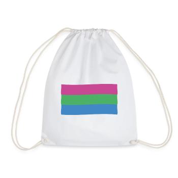 Polysexuelle Flagge: Stolz und Vielfalt - Turnbeutel - Weiß - Vorne