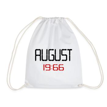60. Geburtstag August 1966 - Turnbeutel - Weiß - Vorne