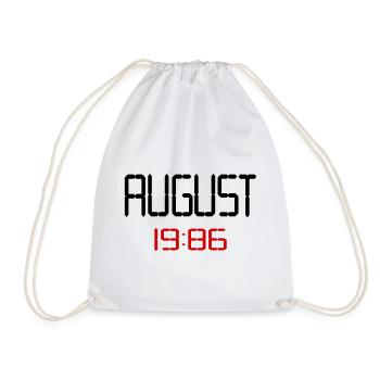 40. Geburtstag, August 1986 - Turnbeutel - Weiß - Vorne