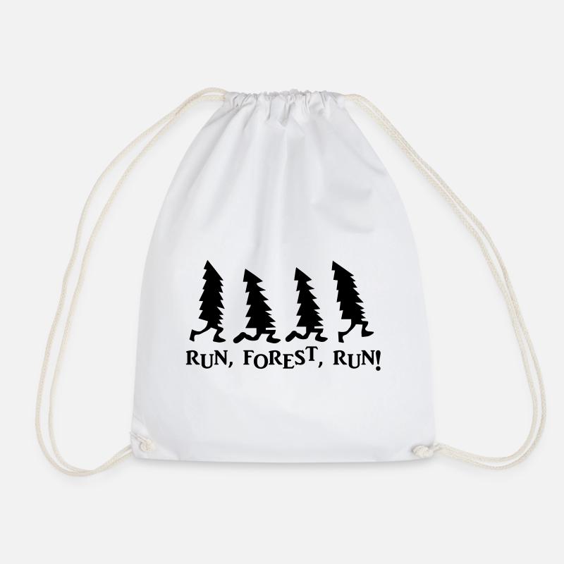 Run Forest Run Weihnachten - Turnbeutel - Weiß