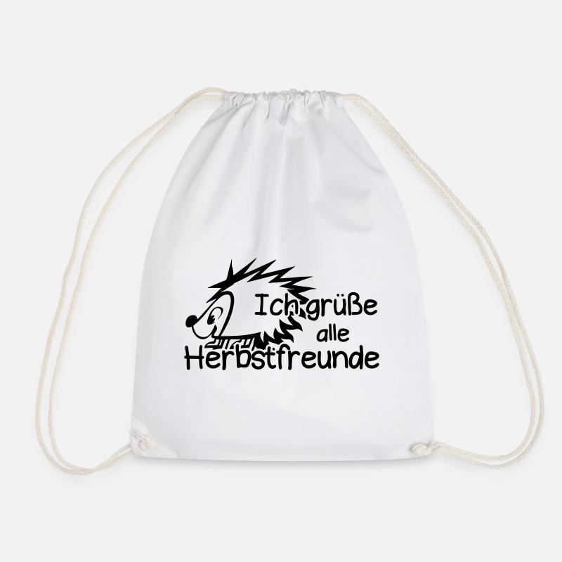 Herbstfreunde Herbst Igel Spruch Geschenk lustig - Turnbeutel - Weiß