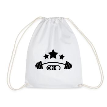 bodybuilder, bodybuilding, fitness, workout, beast - Drawstring Bag - white - Front