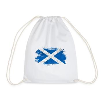 Scotland vintage flag - Drawstring Bag - white - Front