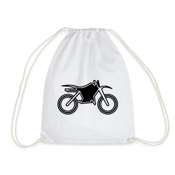Illustration du logo du symbole Motocross Kids Symbol Emblème - Sac de sport léger - blanc - Devant