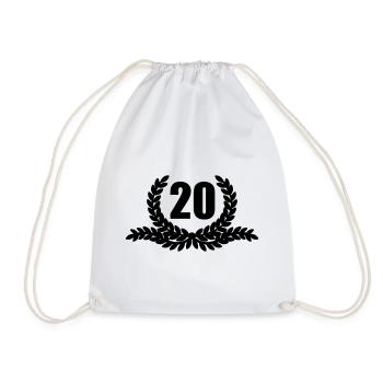 Laurel wreath 20 YEARS - Drawstring Bag - white - Front