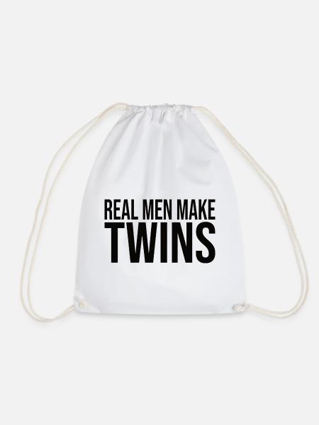 Real Men Make Twins - Turnbeutel - Weiß