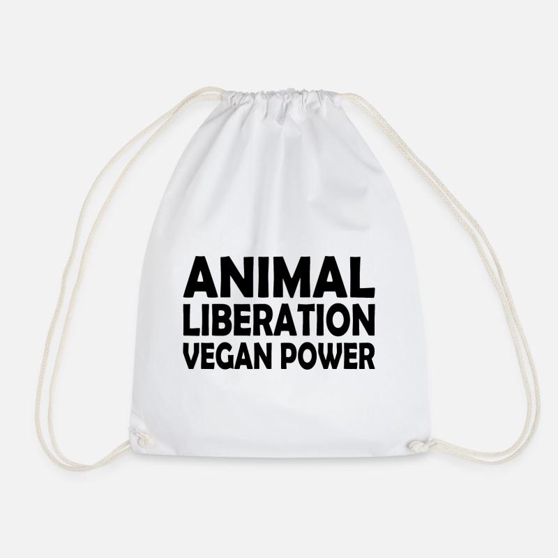 animal liberation Vegan power - Turnbeutel - Weiß