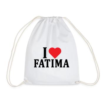 t-shirt J’aime Fatima idée cadeau t-shirt - Sac de sport léger - blanc - Devant