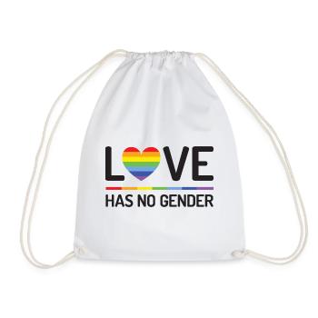 Pride Month - Love Has No Gender - Drawstring Bag - white - Front