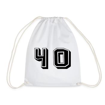 40. 40 YEARS. 40th ANNIVERSARY. 40TH ANNIVERSARY. - Drawstring Bag - white - Front