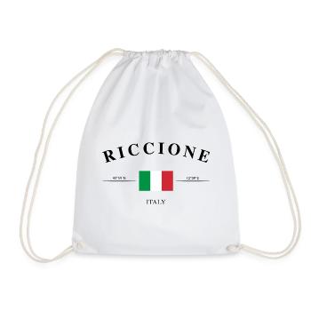 Riccione coordonnées Italie Vacances Voyage Souvenir - Sac de sport léger - blanc - Devant
