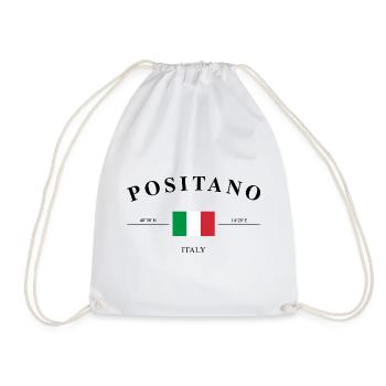 Positano Koordinaten Italien Urlaub Reise Souvenir - Turnbeutel - Weiß - Vorne