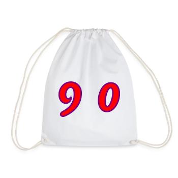 90. 90 ANS. 90e ANNIVERSAIRE. ANNIVERSAIRE 90 ANS. - Sac de sport léger - blanc - Devant