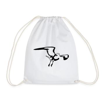 Gull - Drawstring Bag - white - Front