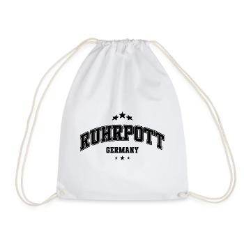 Lettrage Ruhrpott style urbain vintage design - Sac de sport léger - blanc - Devant