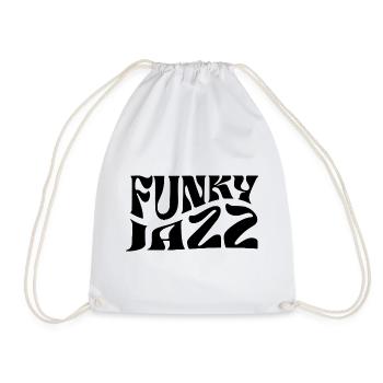 Funky Jazz music logo design - Drawstring Bag - white - Front