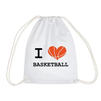Ich liebe Basketball - Turnbeutel - Weiß - Vorne