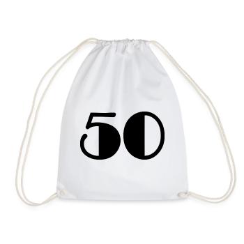 50. 50 JAHRE. 50-JÄHRIGES JUBILÄUM. 50-JÄHRIGES JUBILÄUM. - Turnbeutel - Weiß - Vorne