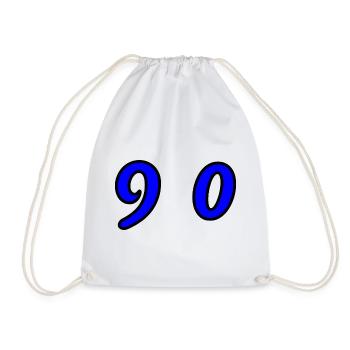 90. 90 ANS. 90e ANNIVERSAIRE. ANNIVERSAIRE 90 ANS. - Sac de sport léger - blanc - Devant