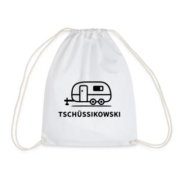 Tschüssikowski Camping Urlaub Wohnwagen Ferien - Turnbeutel - Weiß - Vorne