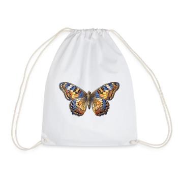 Mosaïque de papillon - Cadeau artistique - Sac de sport léger - blanc - Devant
